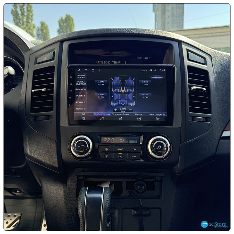 Штатная магнитола Lesko для Mitsubishi Pajero IV 2006-2011 экран 9" 1/16Gb Wi-Fi GPS Base