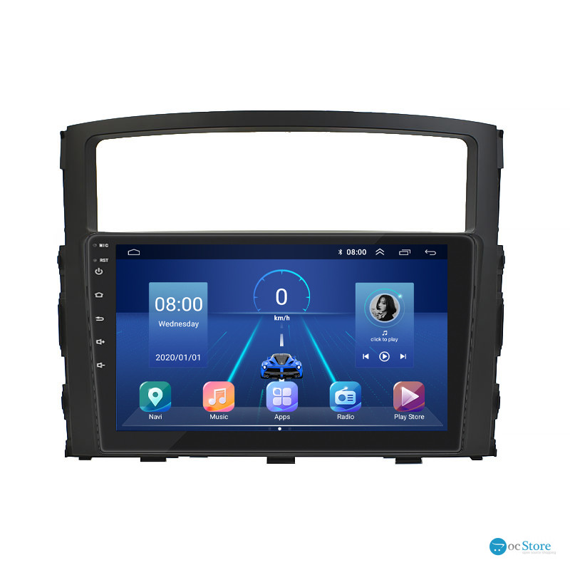 Штатная магнитола Lesko для Mitsubishi Pajero IV 2006-2011 экран 9" 4/64Gb 4G Wi-Fi GPS Top