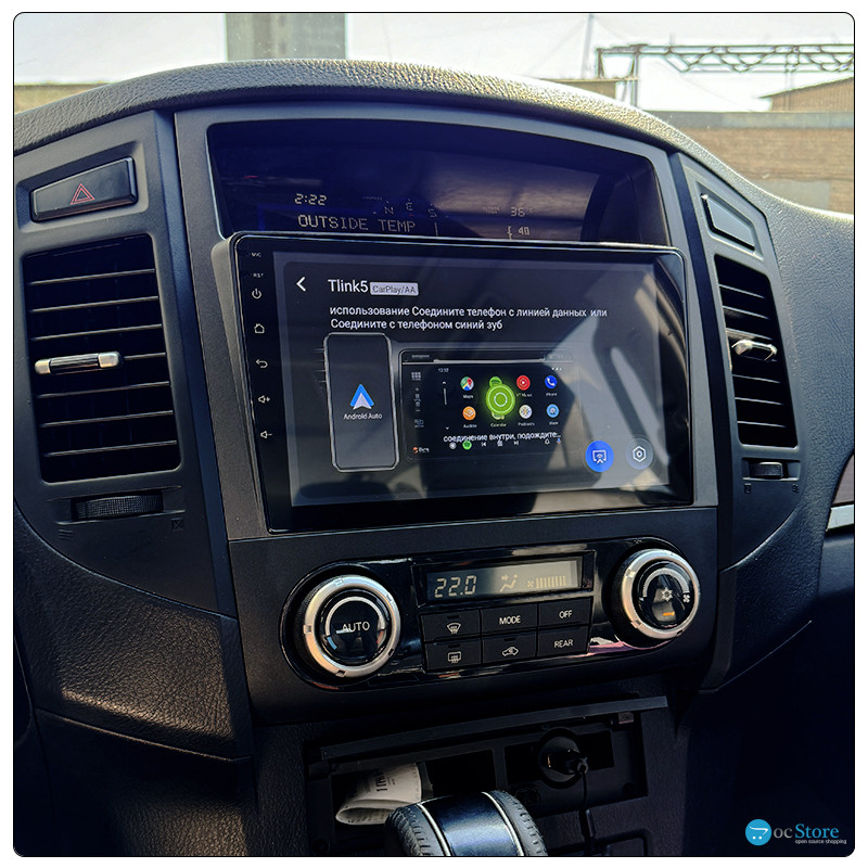 Штатная магнитола Lesko для Mitsubishi Pajero IV 2006-2011 экран 9" 4/64Gb 4G Wi-Fi GPS Top