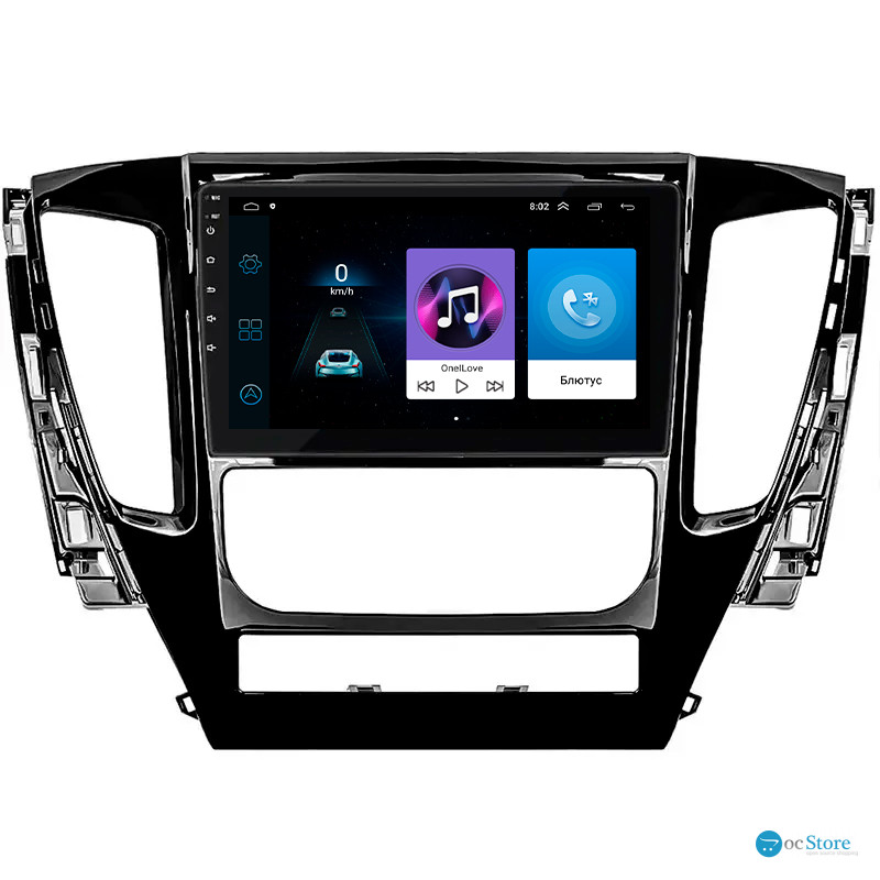 Штатная магнитола Lesko для Mitsubishi Pajero Sport III 2015-2021 экран 9" 1/16Gb Wi-Fi GPS Base
