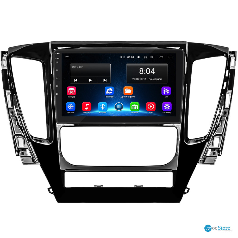 Штатная магнитола Lesko для Mitsubishi Pajero Sport III 2015-2021 экран 9" 2/32Gb Wi-Fi GPS Base