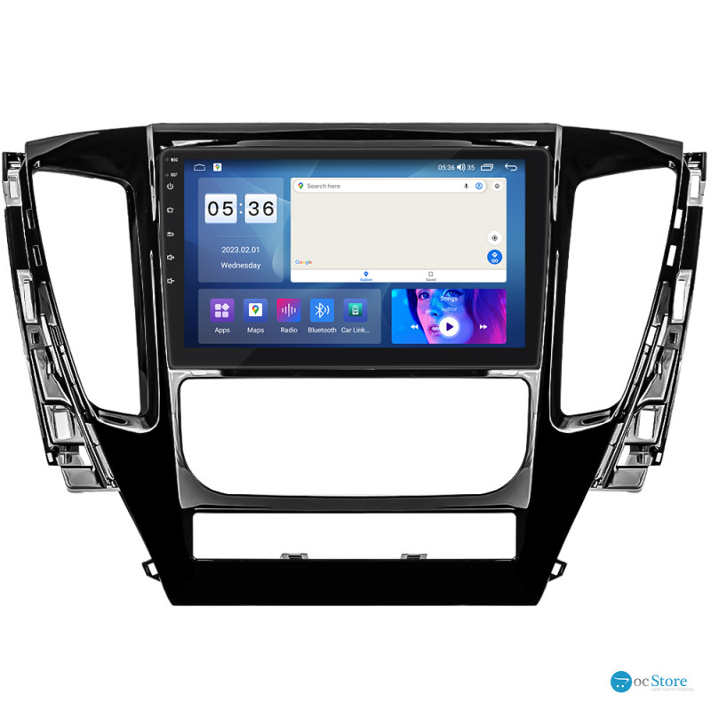 Штатная магнитола Lesko для Mitsubishi Pajero Sport III 2015-2021 экран 9" 2/32Gb CarPlay 4G Wi-Fi GPS Prime