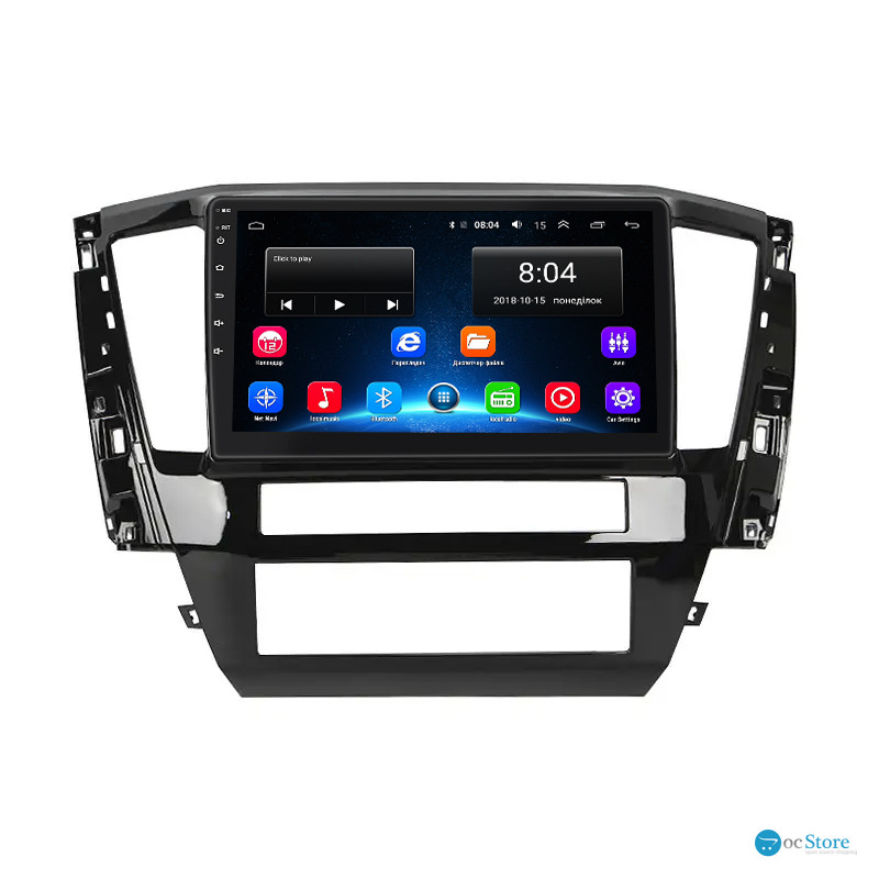 Штатная магнитола Lesko для Mitsubishi Pajero Sport III Рестайлинг 2019-н.в. экран 10" 2/32Gb Wi-Fi GPS Base