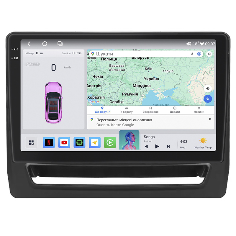 Штатная магнитола Lesko для Mitsubishi RVR III Рестайлинг 3 2019-н.в. экран 10" 4/64 QLED CarPlay 4G Wi-Fi GPS 360 Prime