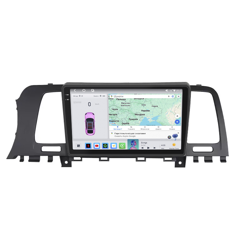 Штатная магнитола Lesko для Nissan Murano II (Z51) Рестайлинг 2 2011-2015 экран 9" 4/64 QLED CarPlay 4G Wi-Fi GPS 360 Prime