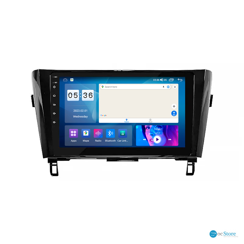 Штатная магнитола Lesko для Nissan Qashqai II 2013-2019 экран 10" 2/32Gb CarPlay 4G Wi-Fi GPS Prime