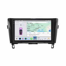 Штатная магнитола Lesko для Nissan Qashqai II 2013-2019 экран 10" 4/64 QLED CarPlay 4G Wi-Fi GPS 360 Prime