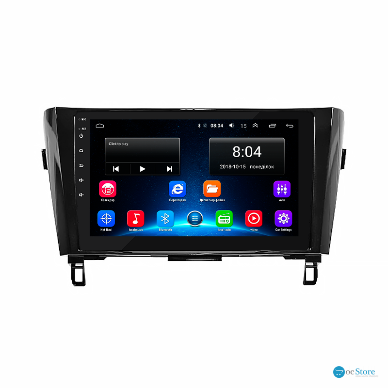 Штатная магнитола Lesko для Nissan Qashqai II Рестайлинг 2017-н.в. экран 10" 2/32Gb Wi-Fi GPS Base