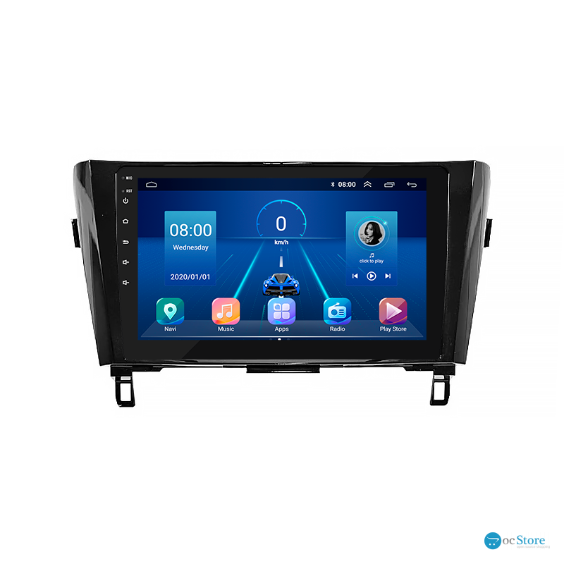 Штатная магнитола Lesko для Nissan Qashqai II Рестайлинг 2017-н.в. экран 10" 2/32Gb 4G Wi-Fi GPS Top