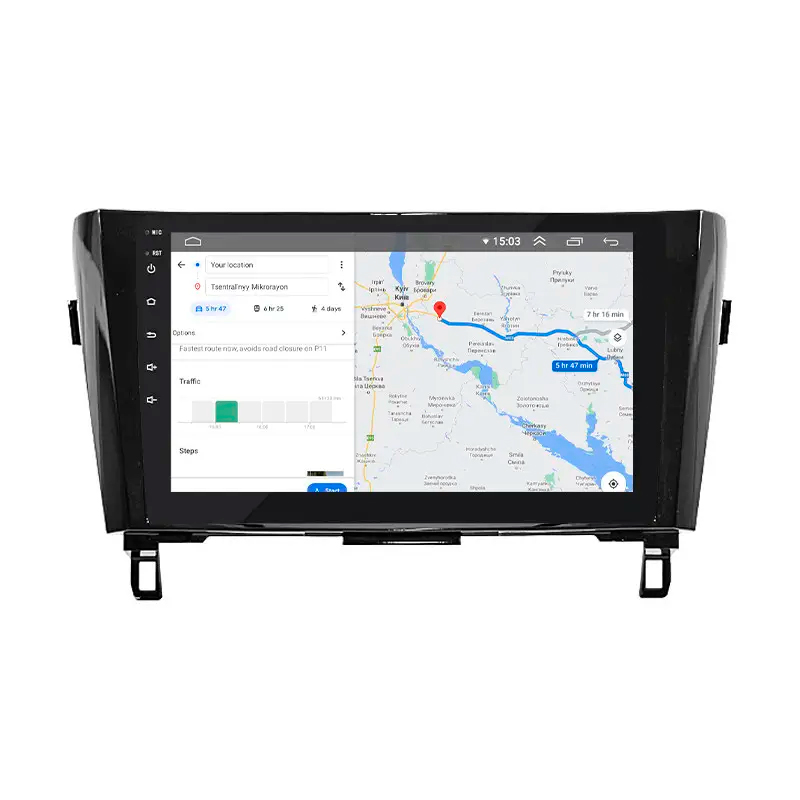 Штатная магнитола Lesko для Nissan Rogue II Рестайлинг 2016-2020 экран 10" 2/32Gb CarPlay 4G Wi-Fi GPS Prime