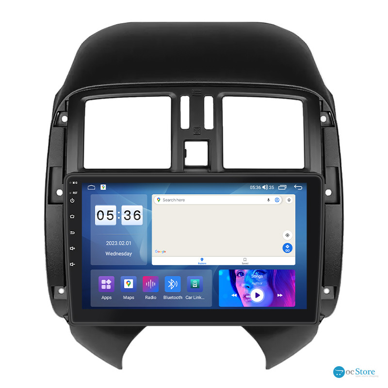 Штатная магнитола Lesko для Nissan Sunny N17 2012-2014 экран 9" 2/32Gb CarPlay 4G Wi-Fi GPS Prime