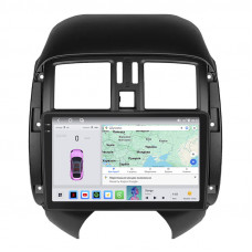 Штатная магнитола Lesko для Nissan Sunny N17 2012-2014 экран 9" 4/64 QLED CarPlay 4G Wi-Fi GPS 360 Prime