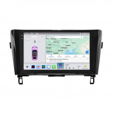 Штатная магнитола Lesko для Nissan X-Trail III Рестайлинг 2017-2021 экран 10" 4/64 QLED CarPlay 4G Wi-Fi GPS 360 Prime