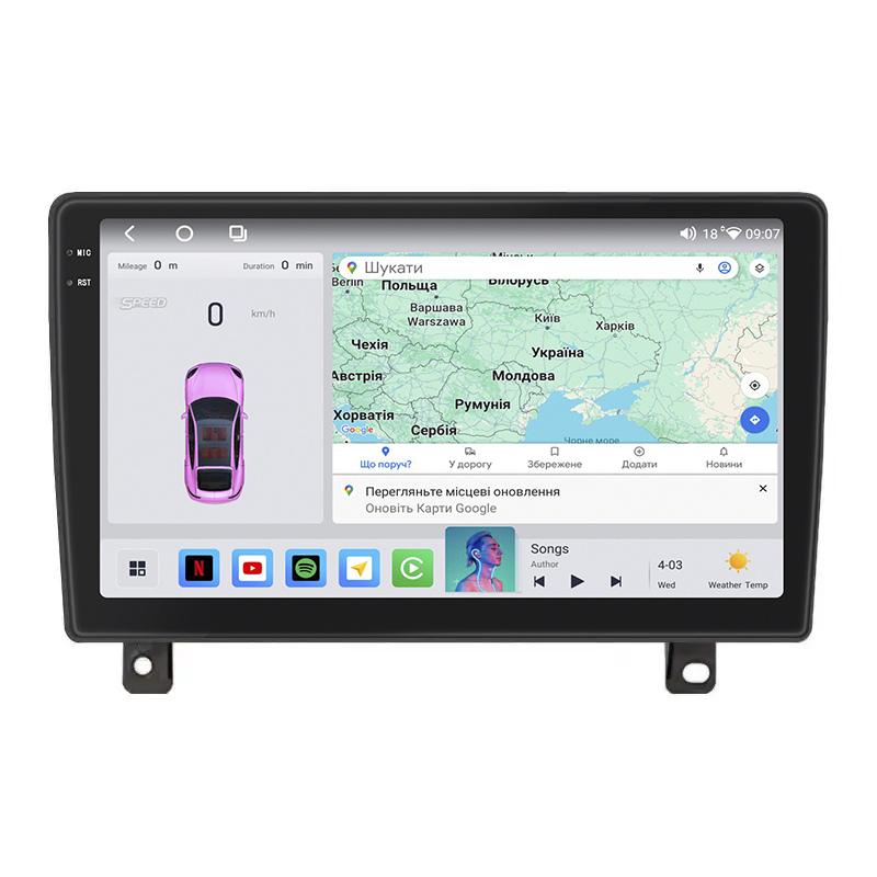 Штатная магнитола Lesko для Opel Astra H Рестайлинг 2006-2014 экран 9" 4/64 QLED CarPlay 4G Wi-Fi GPS 360 Prime
