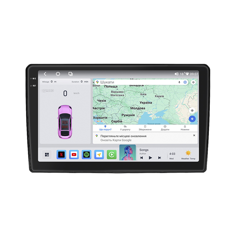 Штатная магнитола Lesko для Opel Corsa D Рестайлинг II 2011-2014 экран 9" 4/64 QLED CarPlay 4G Wi-Fi GPS 360 Prime