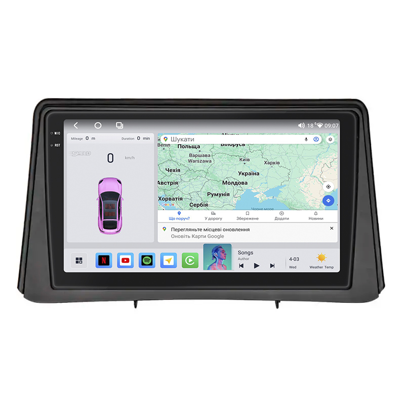 Штатная магнитола Lesko для Opel Mokka I 2012-2016 экран 9" 4/64 QLED CarPlay 4G Wi-Fi GPS 360 Prime