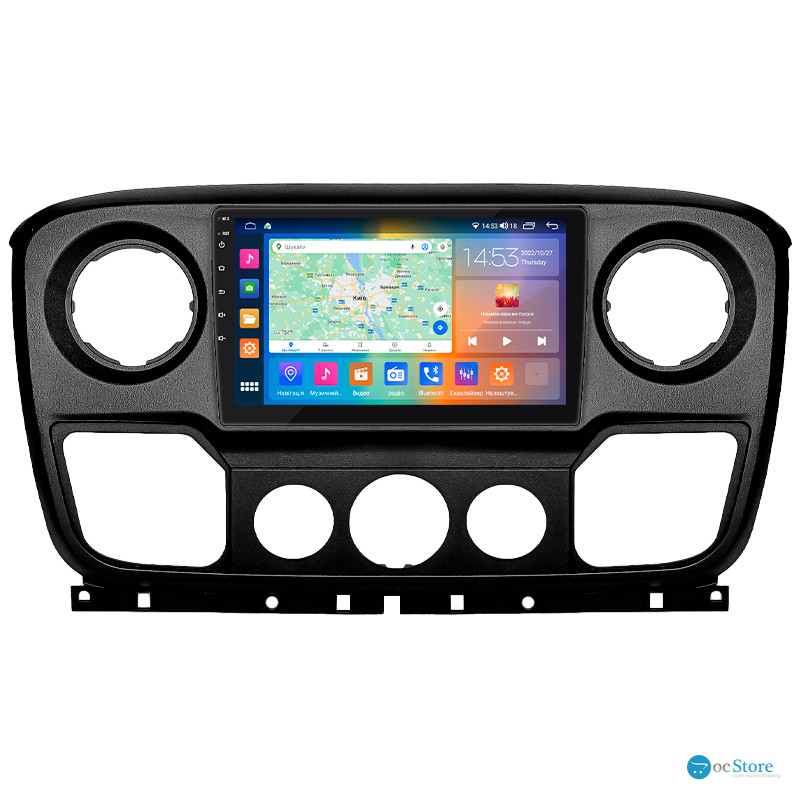 Штатная магнитола Lesko для Opel Movano B 2010-2019 экран 10" 4/64Gb CarPlay 4G Wi-Fi GPS Prime