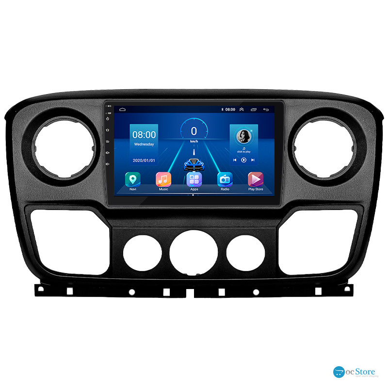 Штатная магнитола Lesko для Opel Movano B 2010-2019 экран 10" 4/32Gb 4G Wi-Fi GPS Top