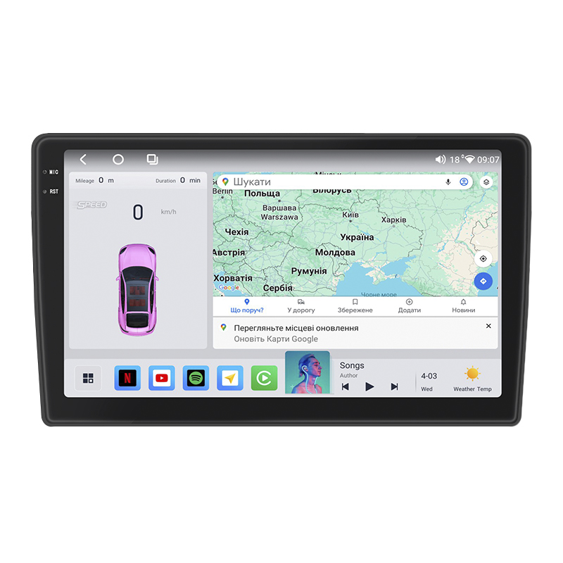 Штатная магнитола Lesko для Opel Zafira B 2005-2008 экран 9" 4/64 QLED CarPlay 4G Wi-Fi GPS 360 Prime
