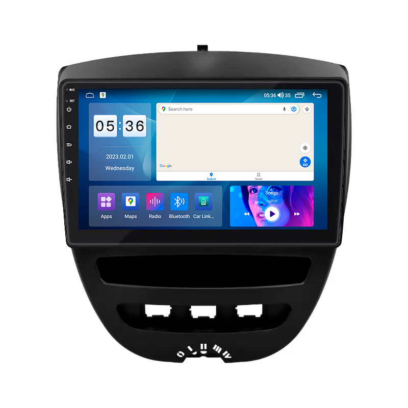 Штатная магнитола Lesko для Peugeot 107 I Рестайлинг 2 2012-2014 экран 10" 4/64Gb CarPlay 4G Wi-Fi GPS Prime