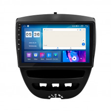 Штатная магнитола Lesko для Peugeot 107 I Рестайлинг 2009-2012 экран 10" 4/64Gb CarPlay 4G Wi-Fi GPS Prime