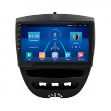 Штатная магнитола Lesko для Peugeot 107 I Рестайлинг 2009-2012 экран 10" 2/32Gb 4G Wi-Fi GPS Top