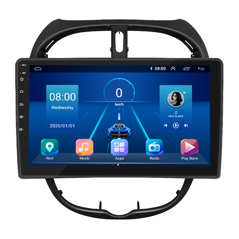 Штатная магнитола Lesko для Peugeot 206  1998-2012 экран 9" 2/32Gb 4G Wi-Fi GPS Top