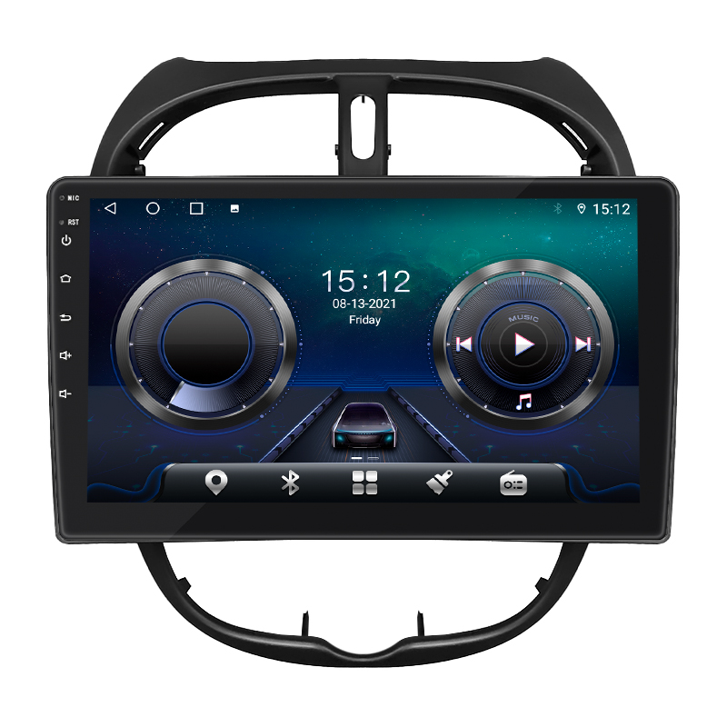 Штатная магнитола Lesko для Peugeot 206  1998-2012 экран 9" 4/64Gb 4G Wi-Fi GPS Top