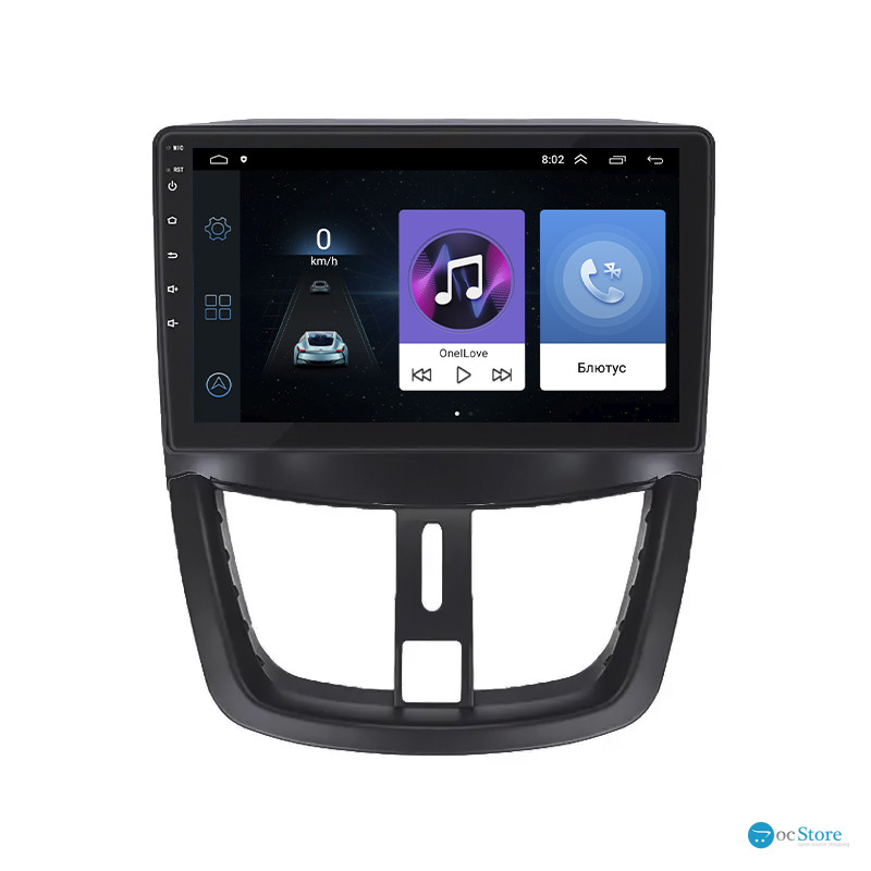 Штатная магнитола Lesko для Peugeot 207 I 2006-2009 экран 9" 1/16Gb Wi-Fi GPS Base