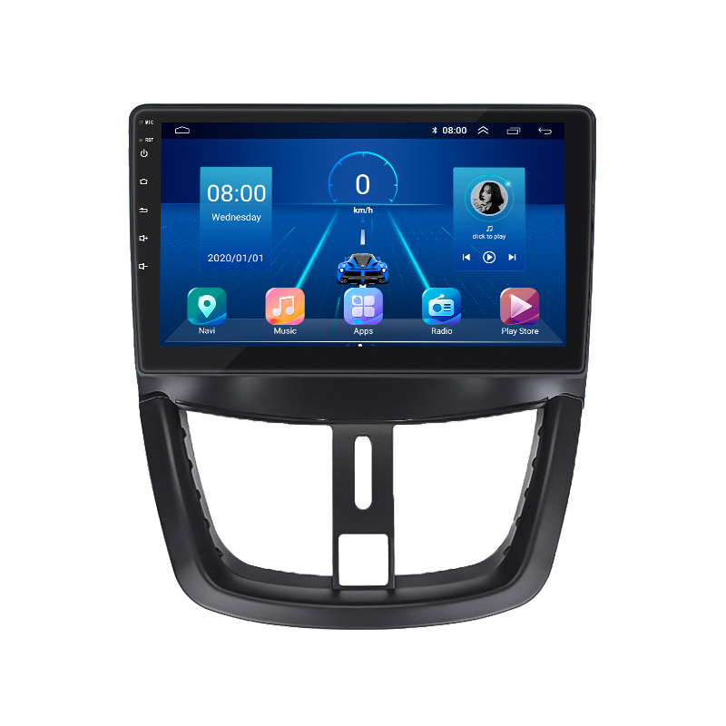 Штатная магнитола Lesko для Peugeot 207 I 2006-2009 экран 9" 4/64Gb 4G Wi-Fi GPS Top