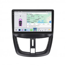 Штатная магнитола Lesko для Peugeot 207 I Рестайлинг 2009-2015 экран 9" 4/64 QLED CarPlay 4G Wi-Fi GPS 360 Prime