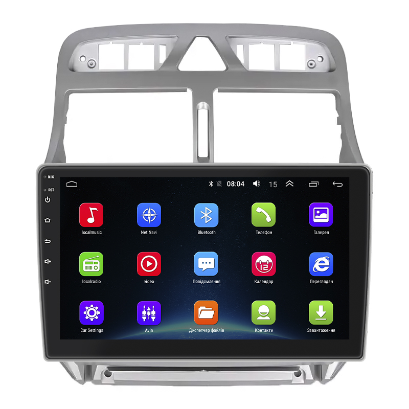 Штатная магнитола Lesko для Peugeot 307 I 2001-2005 экран 9" 2/32Gb Wi-Fi GPS Base