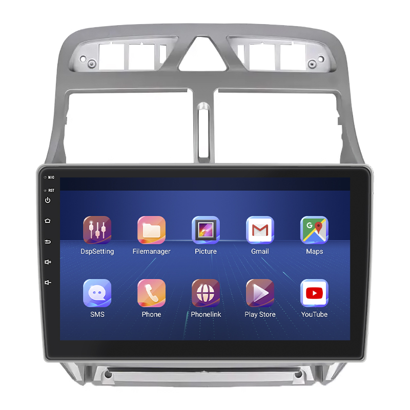 Штатная магнитола Lesko для Peugeot 307 I 2001-2005 экран 9" 4/64Gb 4G Wi-Fi GPS Top