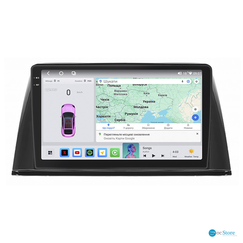 Штатная магнитола Lesko для Peugeot 308 II 2013-2017 экран 10" 4/64 QLED CarPlay 4G Wi-Fi GPS 360 Prime