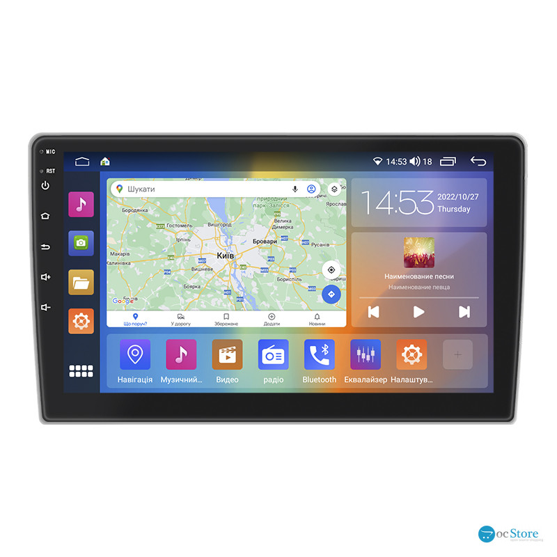 Штатная магнитола Lesko для Peugeot 407  2004-2011 экран 9" 4/64Gb CarPlay 4G Wi-Fi GPS Prime