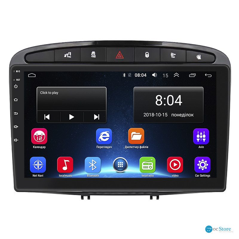 Штатная магнитола Lesko для Peugeot 408 I 2012-2017 экран 9" 2/32Gb Wi-Fi GPS Base