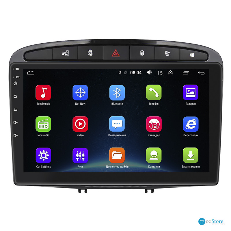 Штатная магнитола Lesko для Peugeot 408 I 2012-2017 экран 9" 2/32Gb Wi-Fi GPS Base