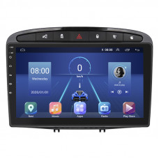 Штатная магнитола Lesko для Peugeot 408 I 2012-2017 экран 9" 2/32Gb 4G Wi-Fi GPS Top