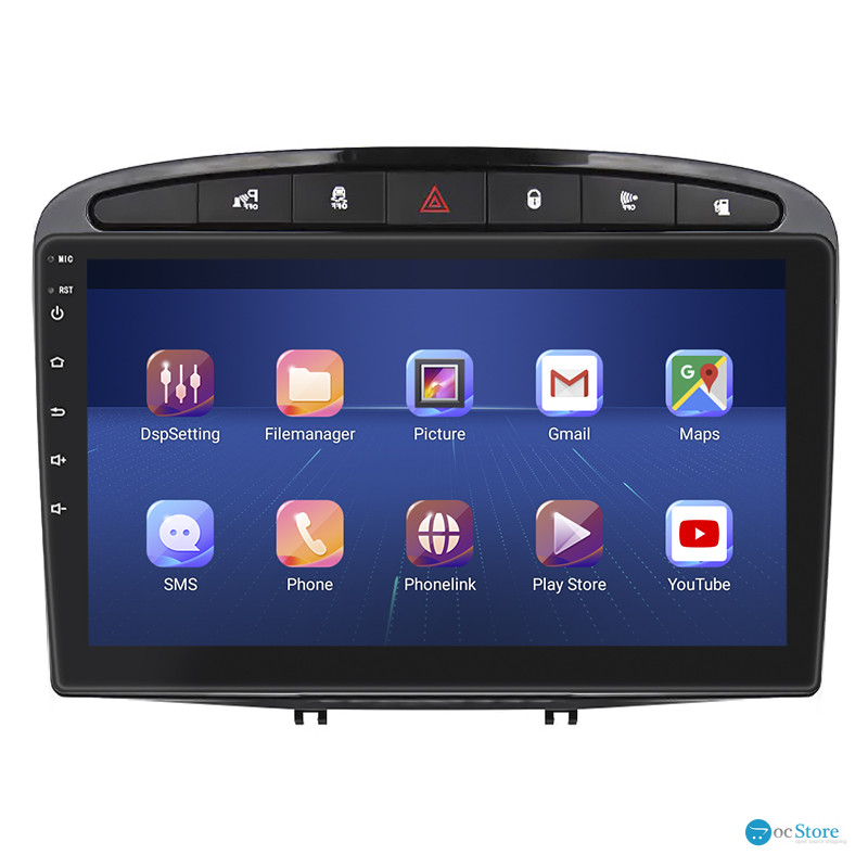 Штатная магнитола Lesko для Peugeot 408 I 2012-2017 экран 9" 4/64Gb 4G Wi-Fi GPS Top