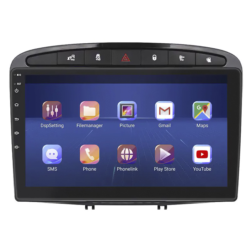 Штатная магнитола Lesko для Peugeot 408 I 2012-2017 экран 9" 6/128Gb 4G Wi-Fi GPS Top