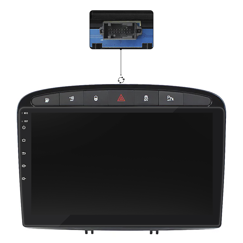 Штатная магнитола Lesko для Peugeot 408 I Рестайлинг 2017-н.в. экран 9" 4/64Gb CarPlay 4G Wi-Fi GPS Prime