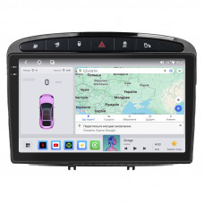 Штатная магнитола Lesko для Peugeot RCZ I 2010-2012 экран 9" 4/64 QLED CarPlay 4G Wi-Fi GPS 360 Prime