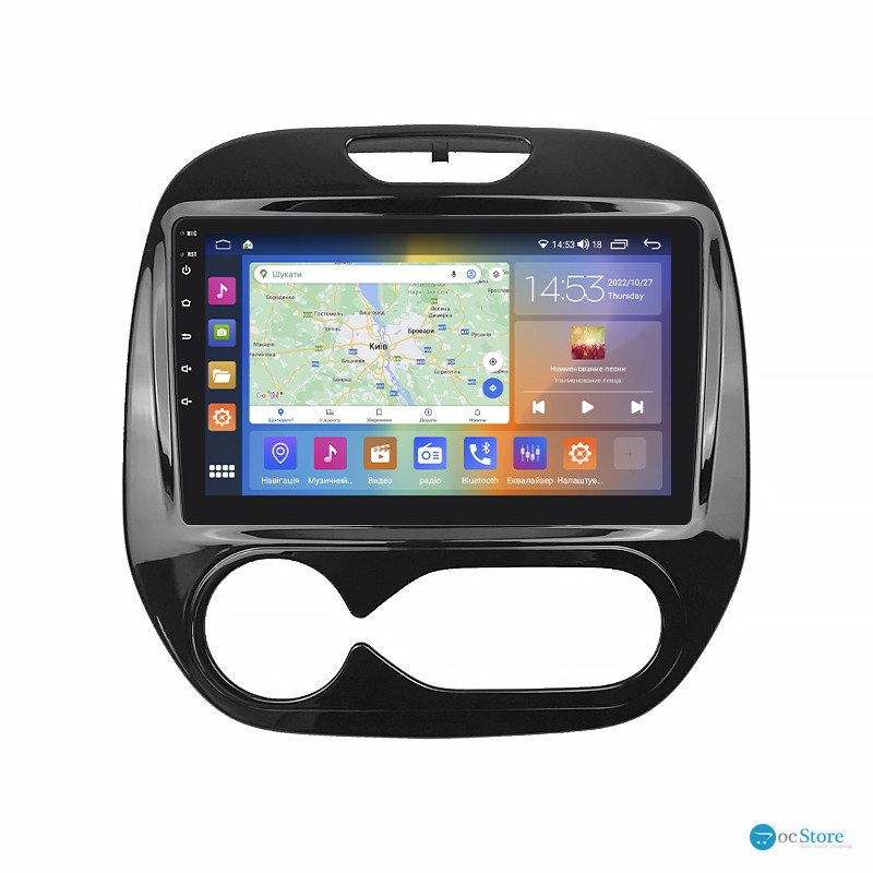 Штатная магнитола Lesko для Renault Captur I 2012-2017 экран 9" 4/64Gb CarPlay 4G Wi-Fi GPS Prime