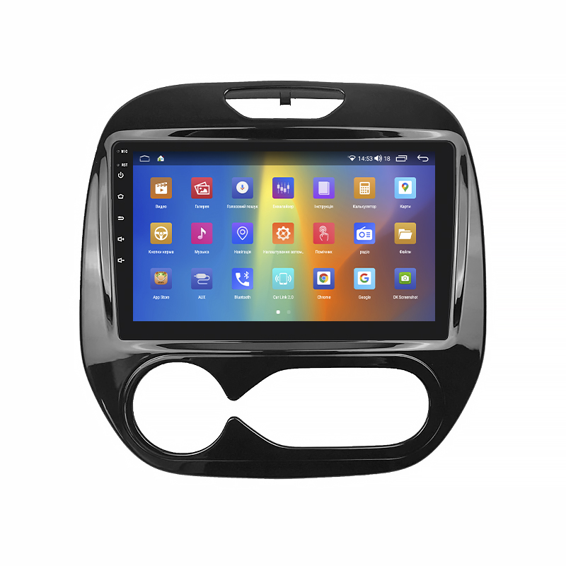 Штатная магнитола Lesko для Renault Captur I 2012-2017 экран 9" 4/64Gb CarPlay 4G Wi-Fi GPS Prime