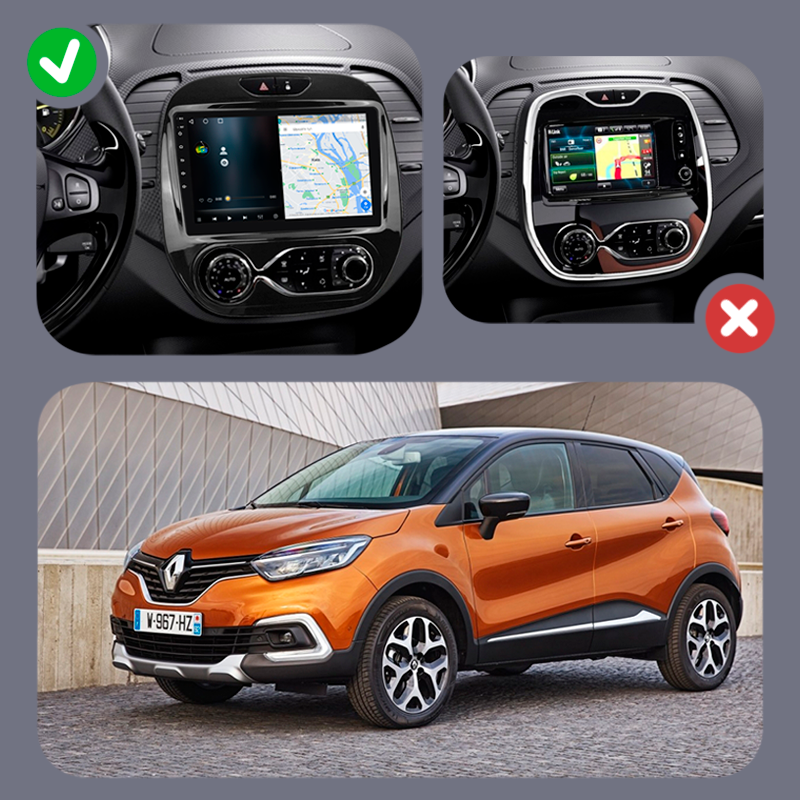 Штатная магнитола Lesko для Renault Captur I 2012-2017 экран 9" 2/32Gb 4G Wi-Fi GPS Top