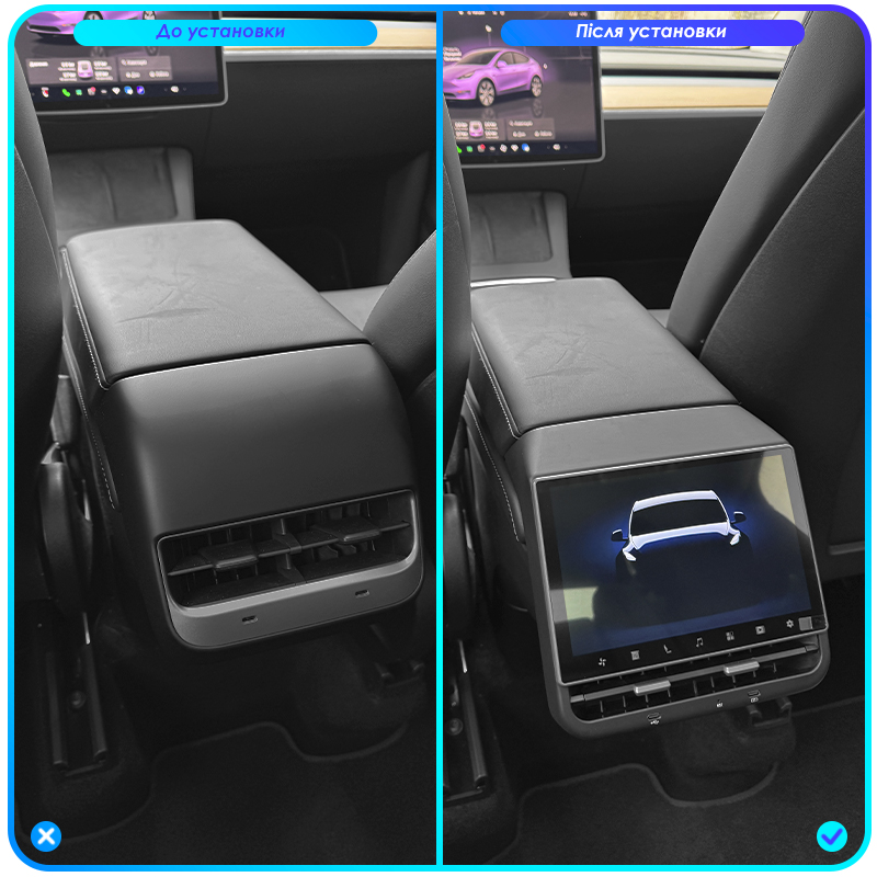 Мультимедийный экран Mekede MTS1 8,66" для Tesla model 3 Y для пассажира Android Car-Play + Android auto с Управление климатом Prime 4/64 Car-Play