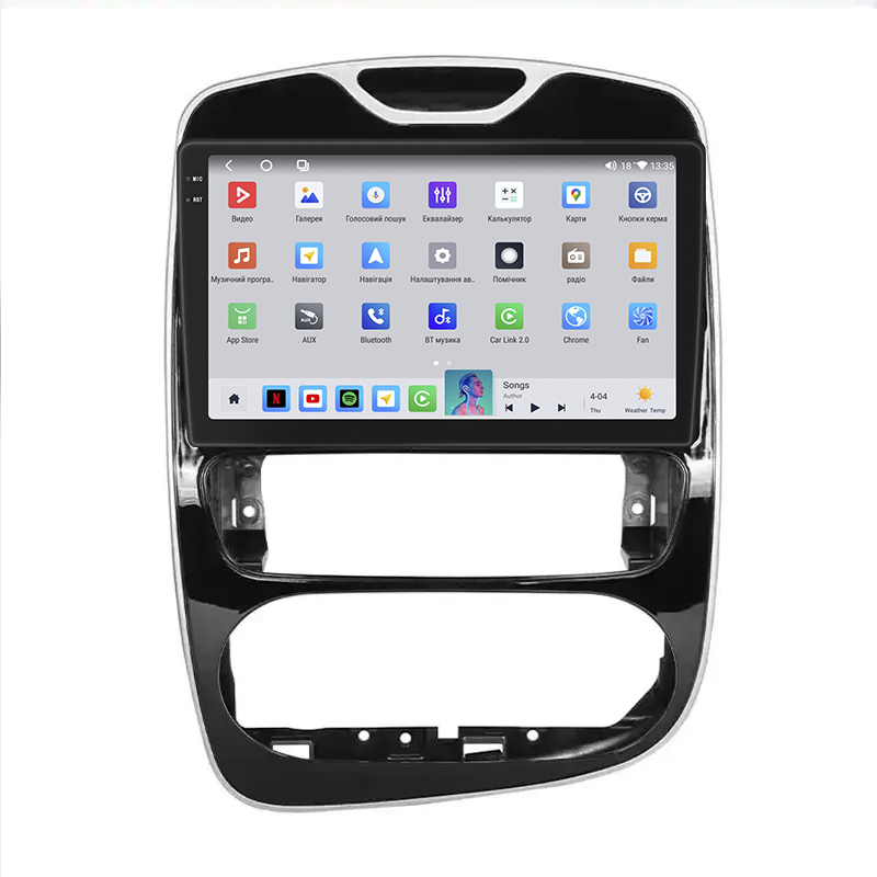 Штатная магнитола Lesko для Renault Clio IV Рестайлинг 2016-2019 экран 10" 4/64 QLED CarPlay 4G Wi-Fi GPS 360 Prime