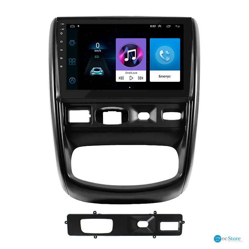 Штатная магнитола Lesko для Renault Duster I 2010-2015 экран 9" 1/16Gb Wi-Fi GPS Base
