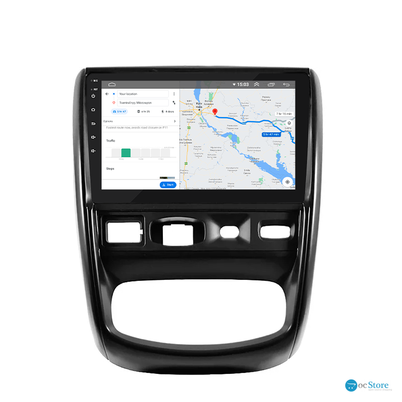Штатная магнитола Lesko для Renault Duster I 2010-2015 экран 9" 2/32Gb Wi-Fi GPS Base