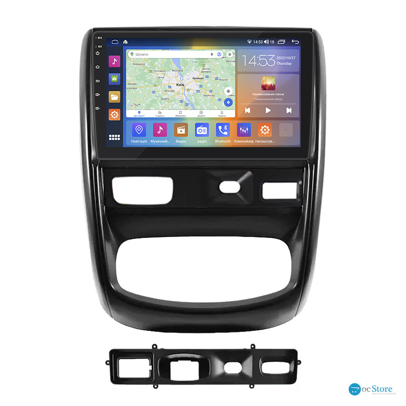 Штатная магнитола Lesko для Renault Duster I 2010-2015 экран 9" 2/32Gb CarPlay 4G Wi-Fi GPS Prime